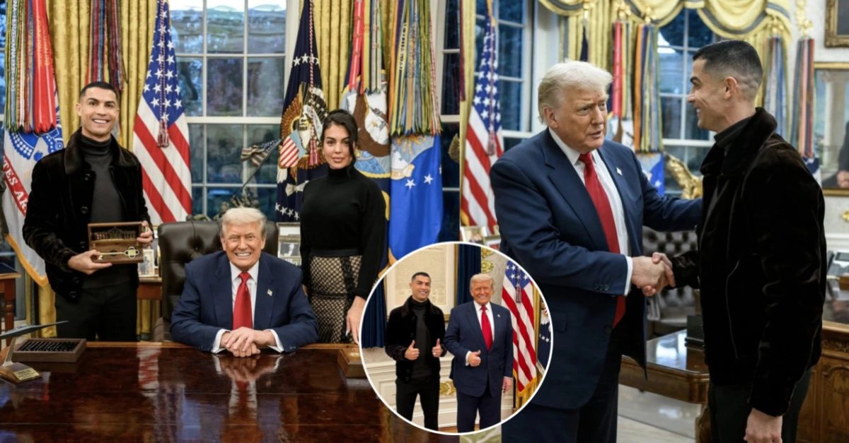 Cristiano Ronaldo aparece en la Casa Blanca junto a Donald Trump