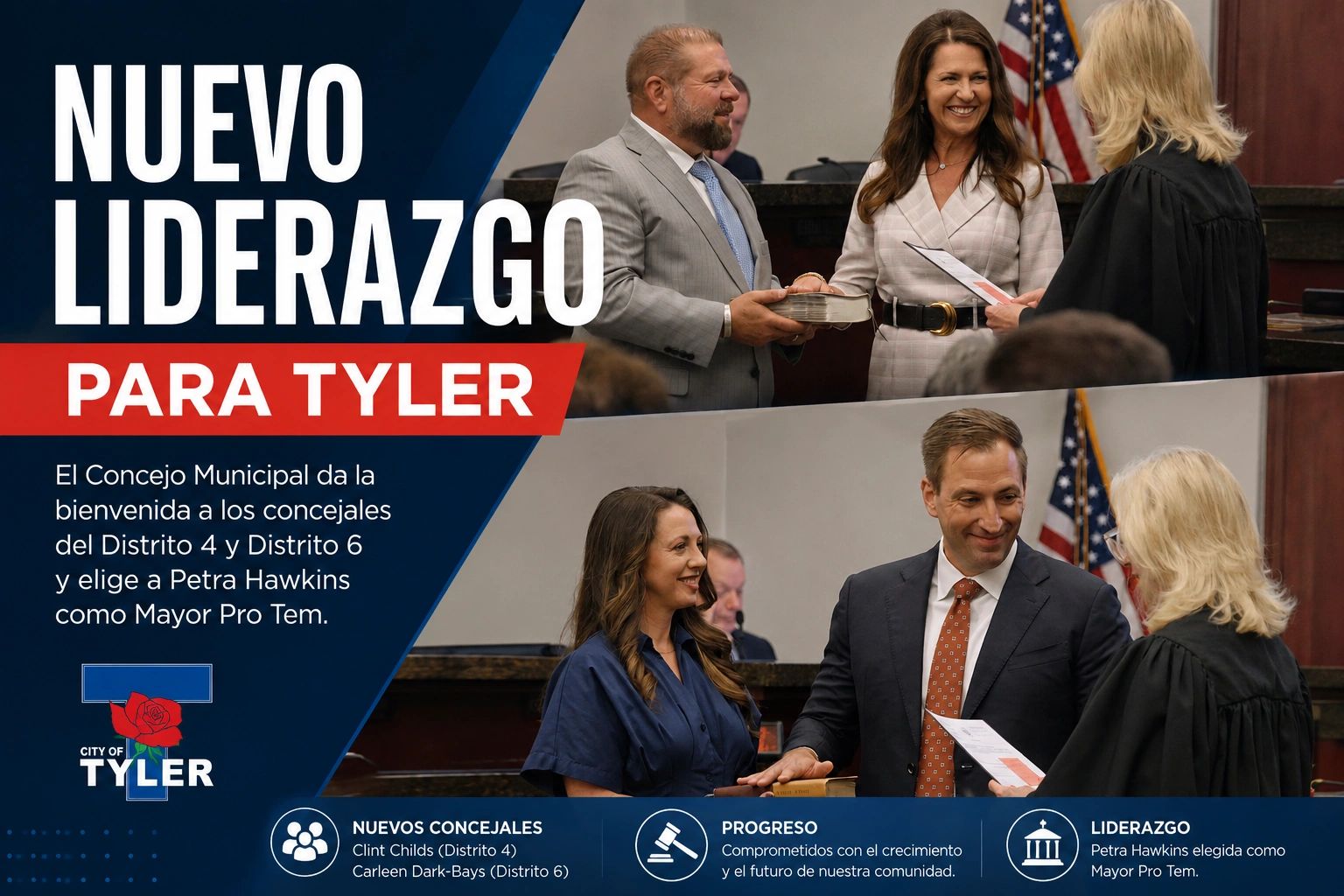 Nuevo liderazgo para Tyler, Texas.